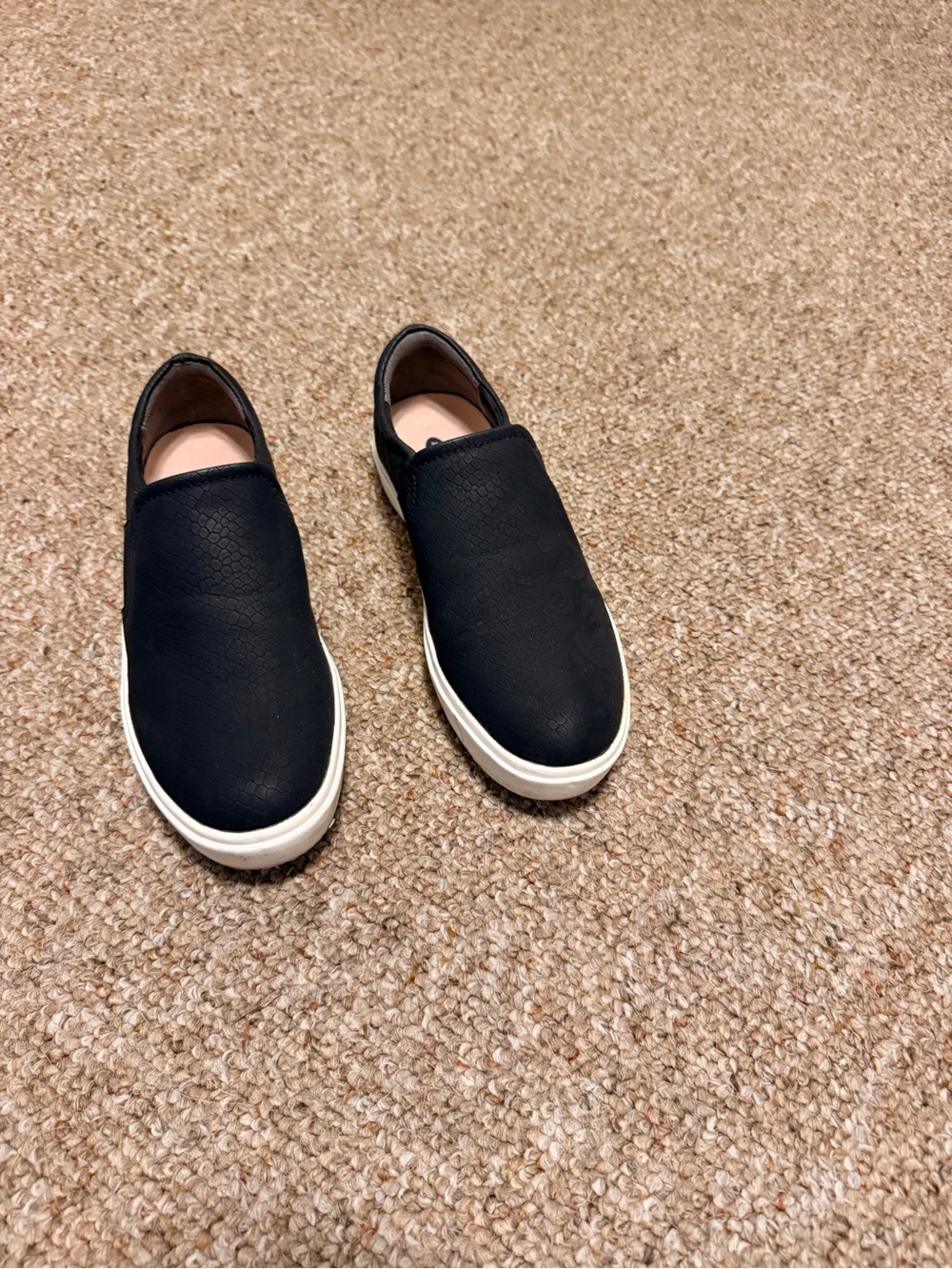 Dr. Scholl's Black Slip-On Loafers with White Sole